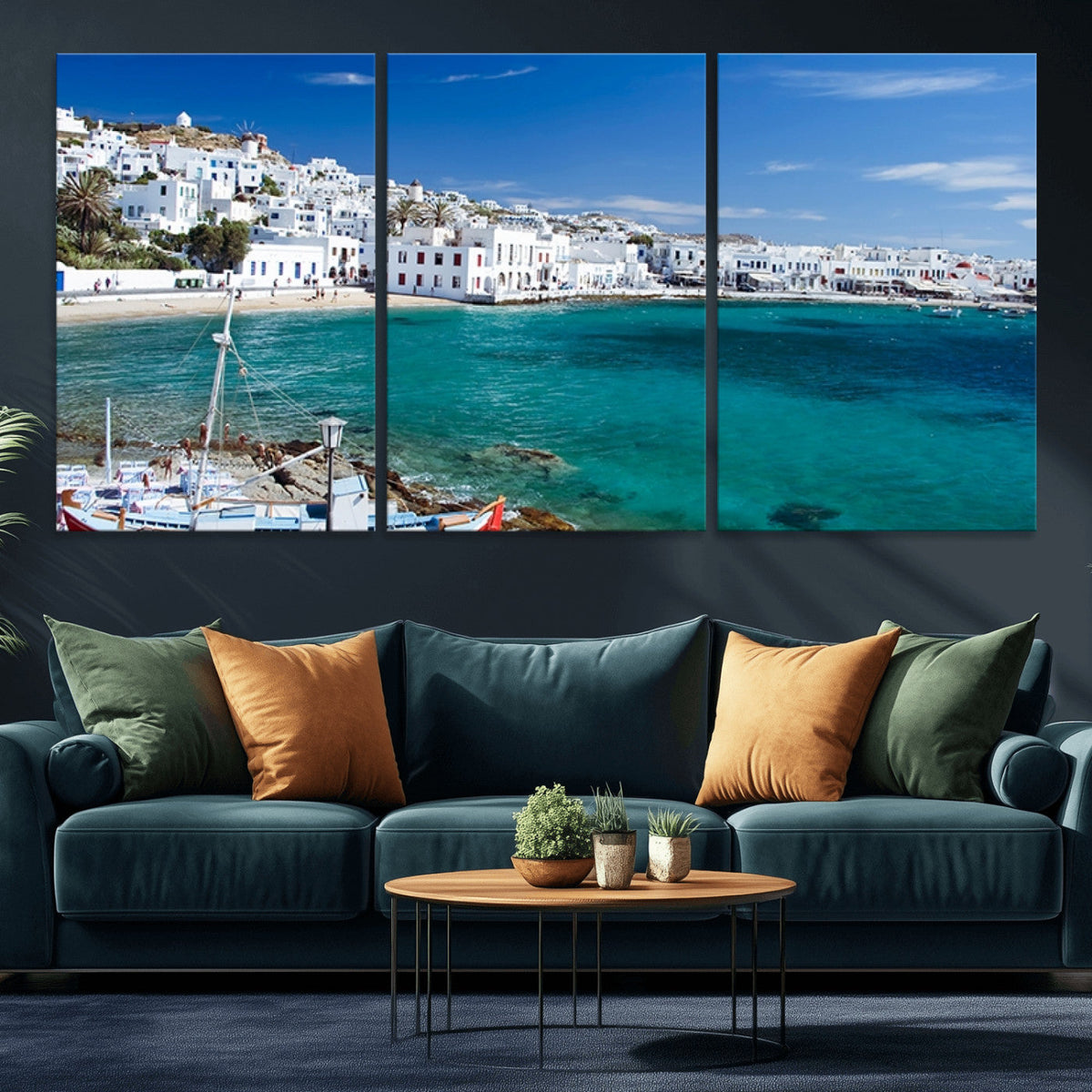 Santorini Wall Art Canvas Print
