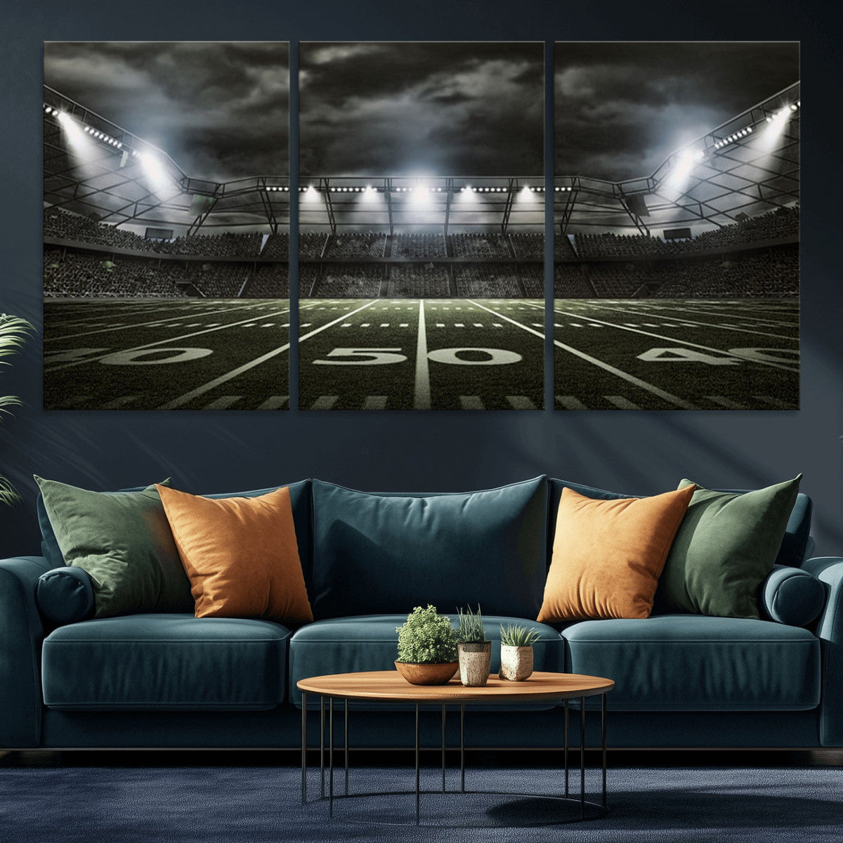 American Football Stadium Wall Art Canvas Print, Stadium
