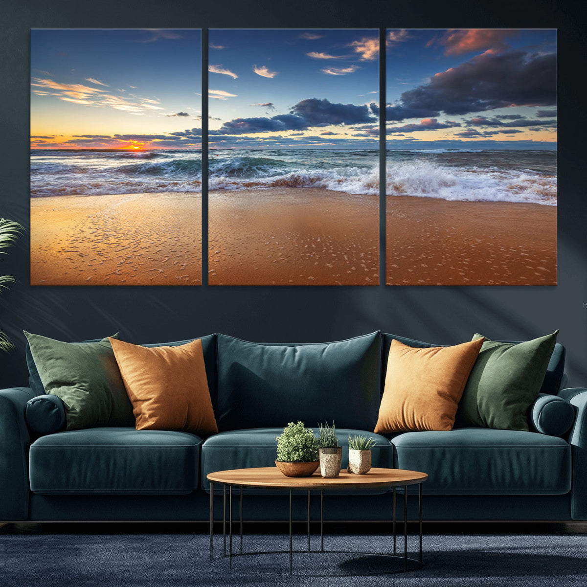 Beach Canvas Wall Art - Coastal Seascape Print for Living