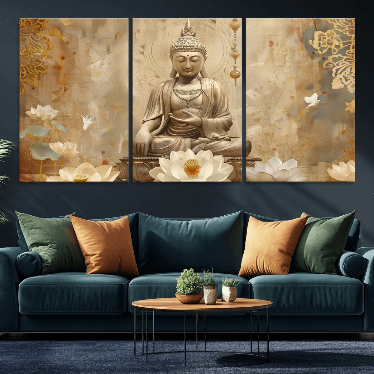 Buddha Wall Art Canvas Print, Buddha Meditation Room Decor,
