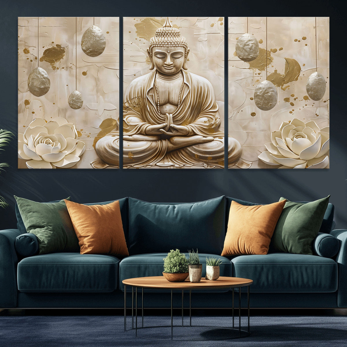 Serene Buddha Wall Art | Yoga Room Decor and Meditation Wall