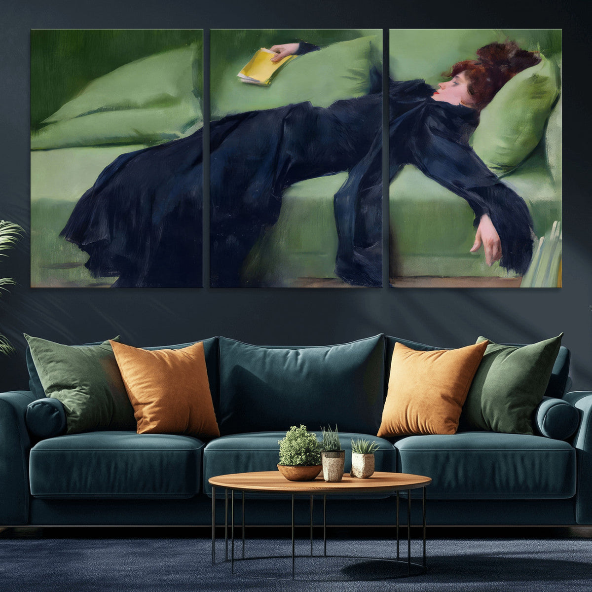 Decadent Girl by Ramon Casas Wall Art Canvas Print, Framed