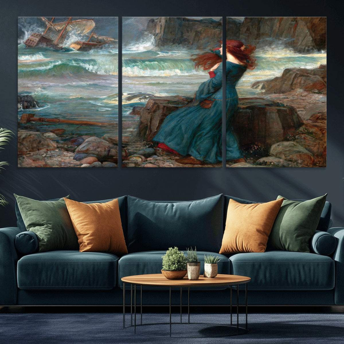 Miranda by the Shore Wall Art Canvas Print – Tempest Scene