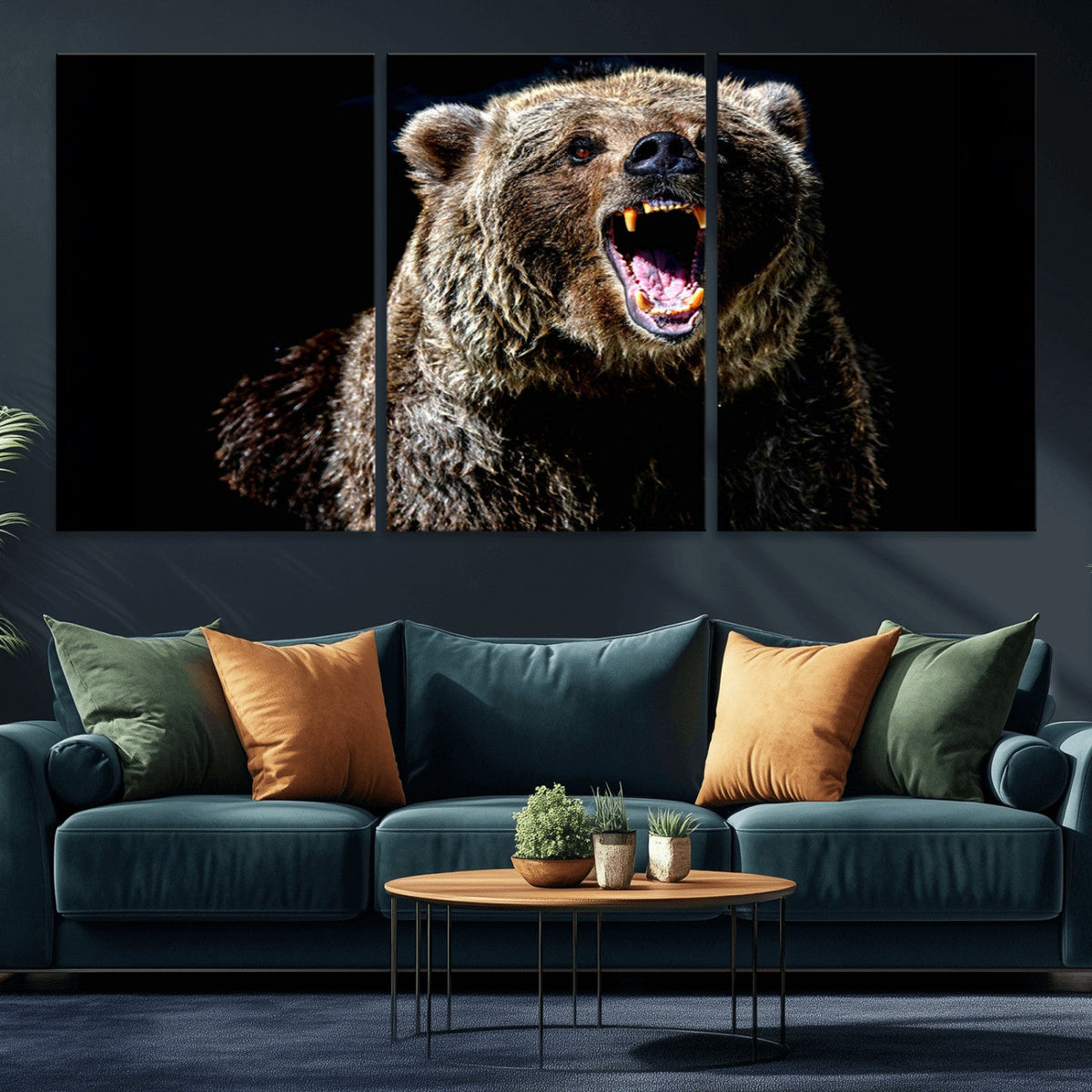 Grizzly Bear Canvas Print | Wildlife Wall Art for Cabin