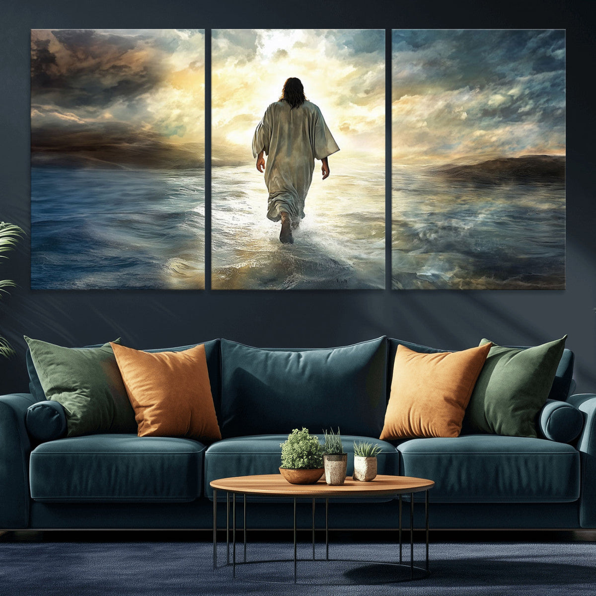 Jesus Walking on Water Wall Art | Canvas Print | Ready to