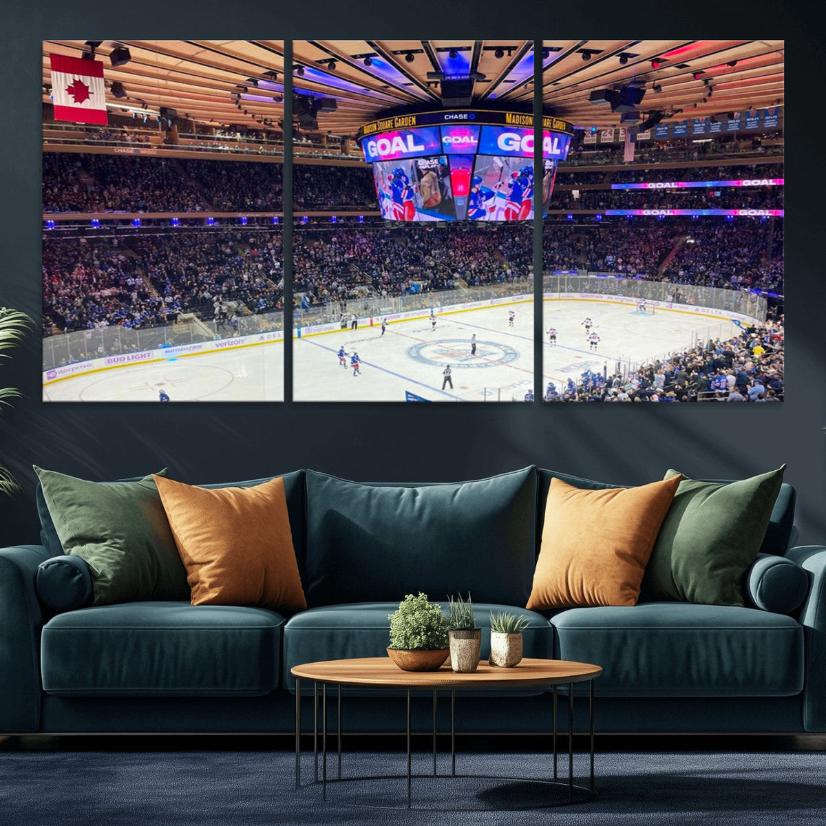 Madison New York Rangers Hockey Stadium Wall Art Canvas