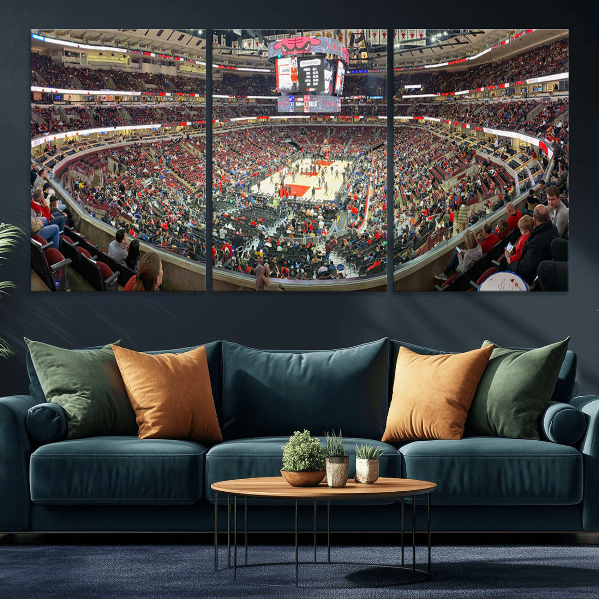 United Center Chicago Bulls Stadium Wall Art Canvas Print