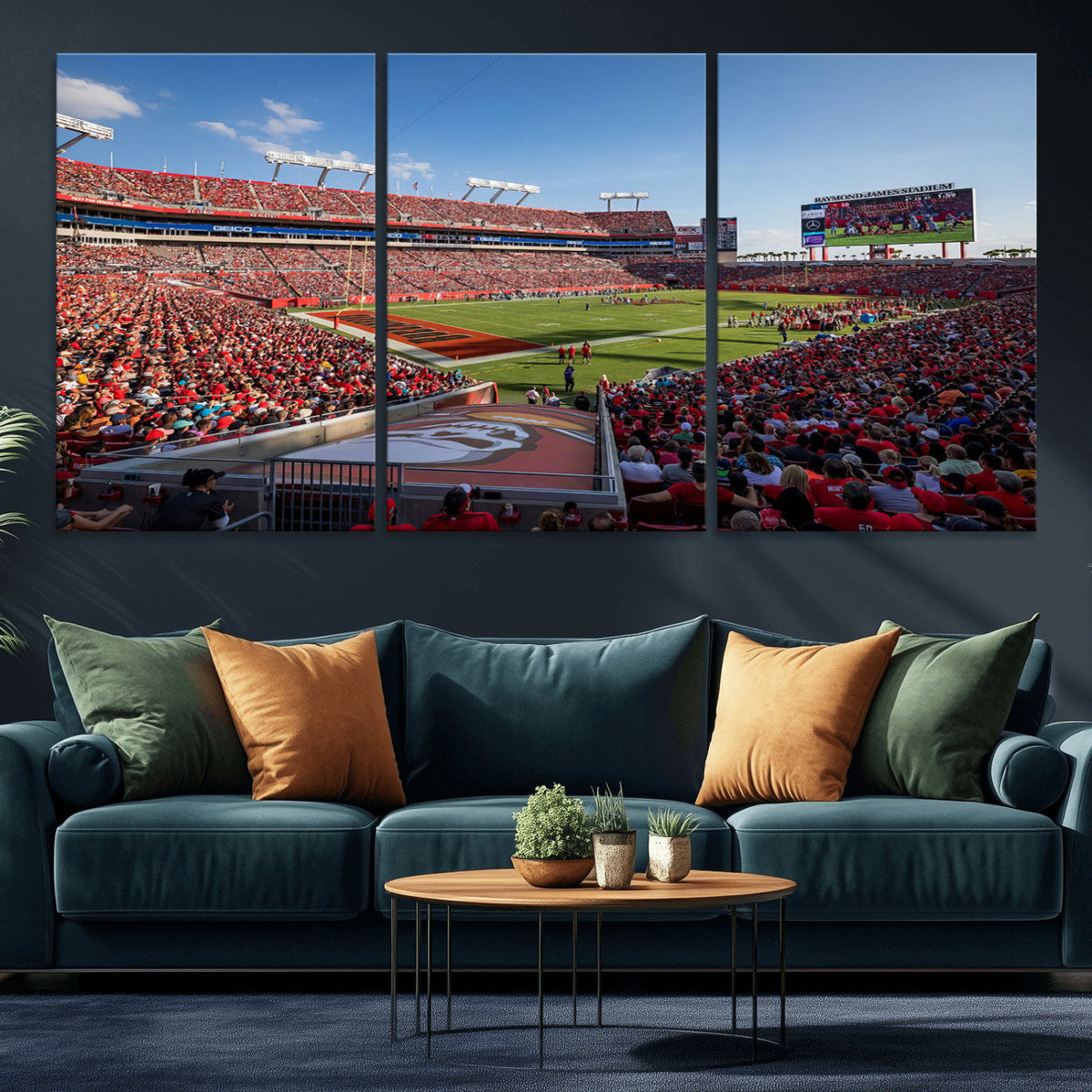 Florida Tampa Raymond James Stadium Wall Art Canvas Print -