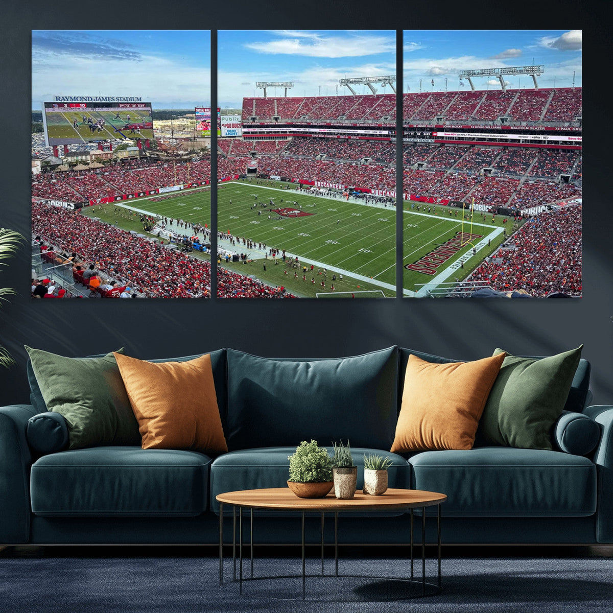 Florida Tampa Raymond James Stadium Wall Art Canvas Print -