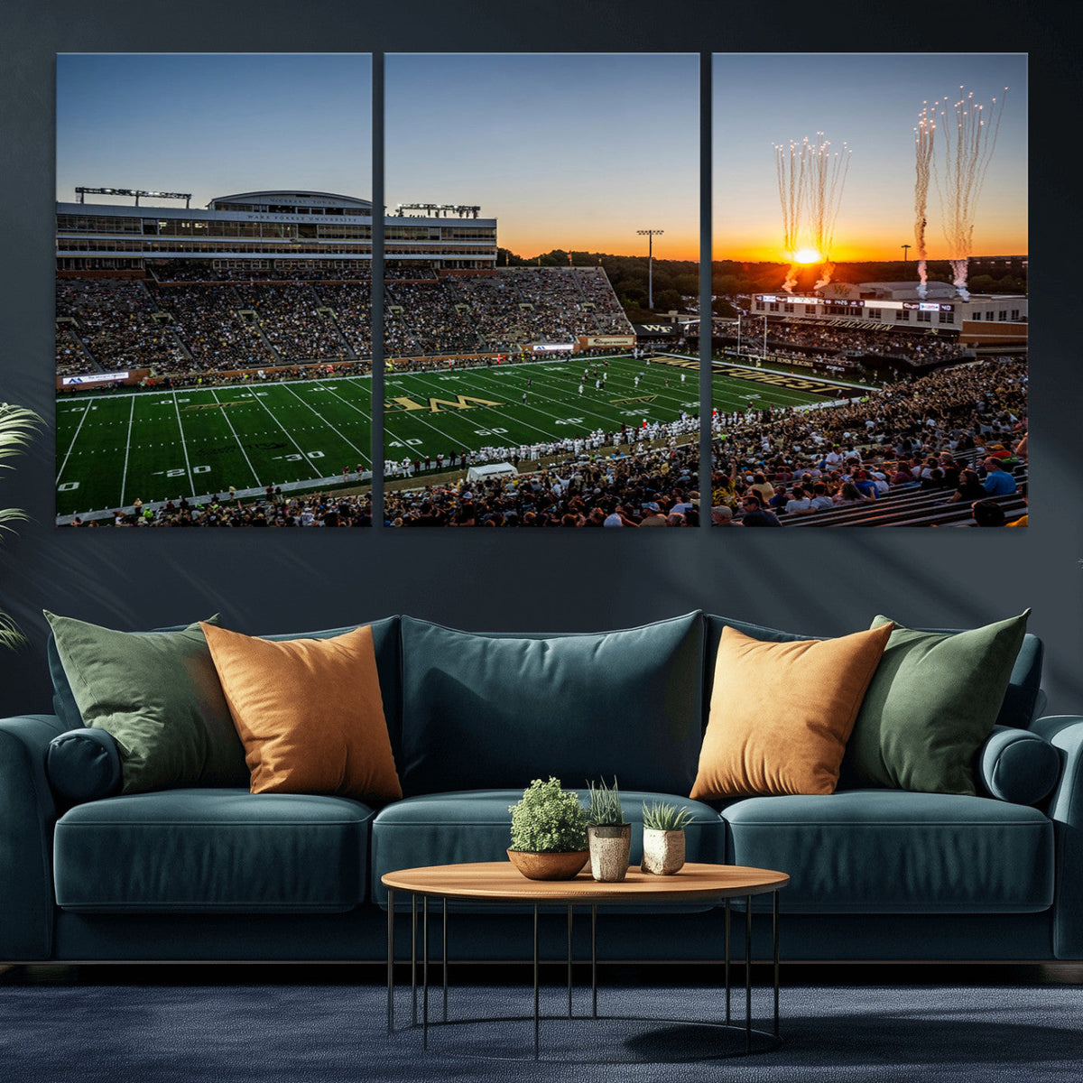 Demon Deacons Football Team Print Canvas- Winston-Salem
