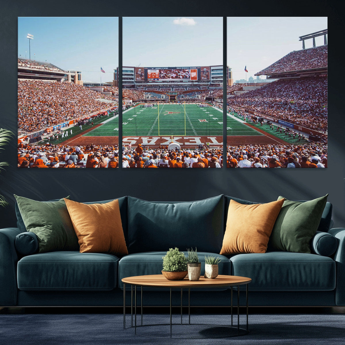 Framed Texas Memorial Stadium Canvas, University of Texas
