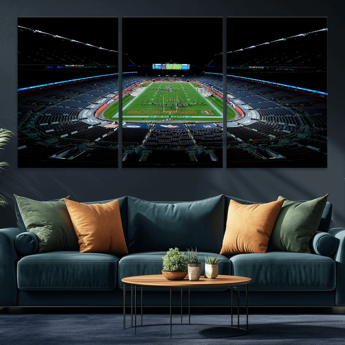 Denver Broncos Football Team Print Canvas- Denver Empower