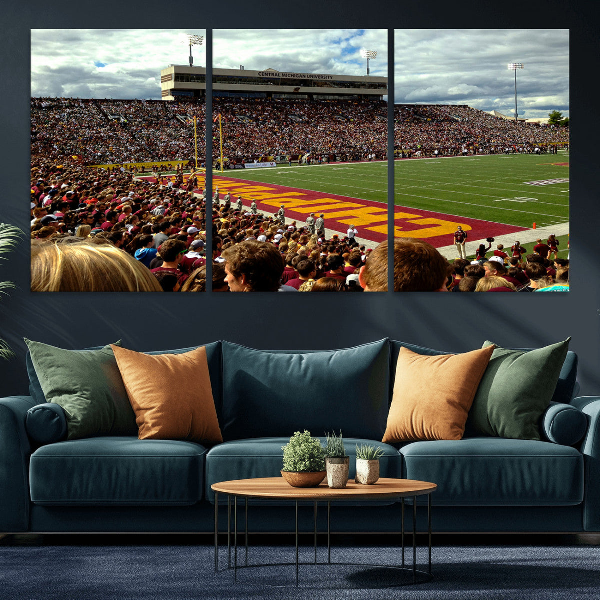 Central Michigan University Chippewas Football Team Print -