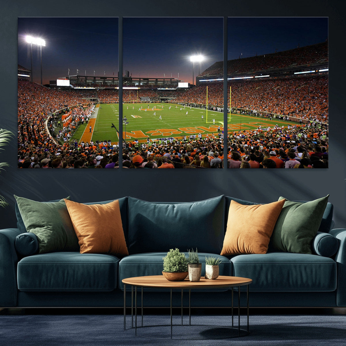 Clemson University Tigers Art Print, Football Team Print -