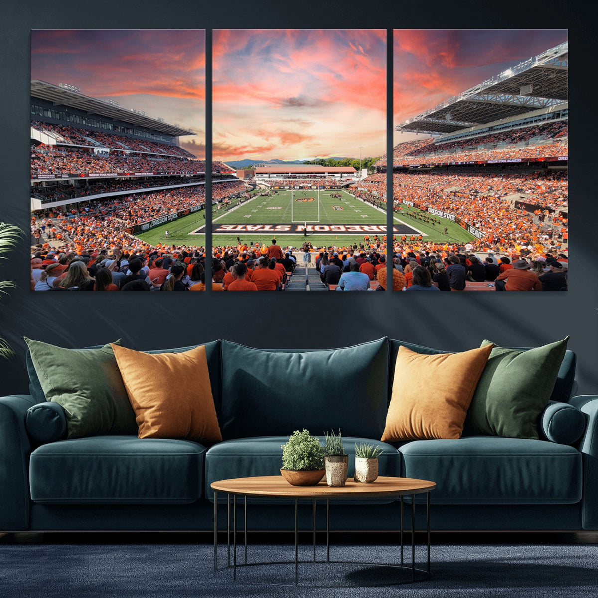Oregon State Beavers Football Team Print - Corvallis Reser