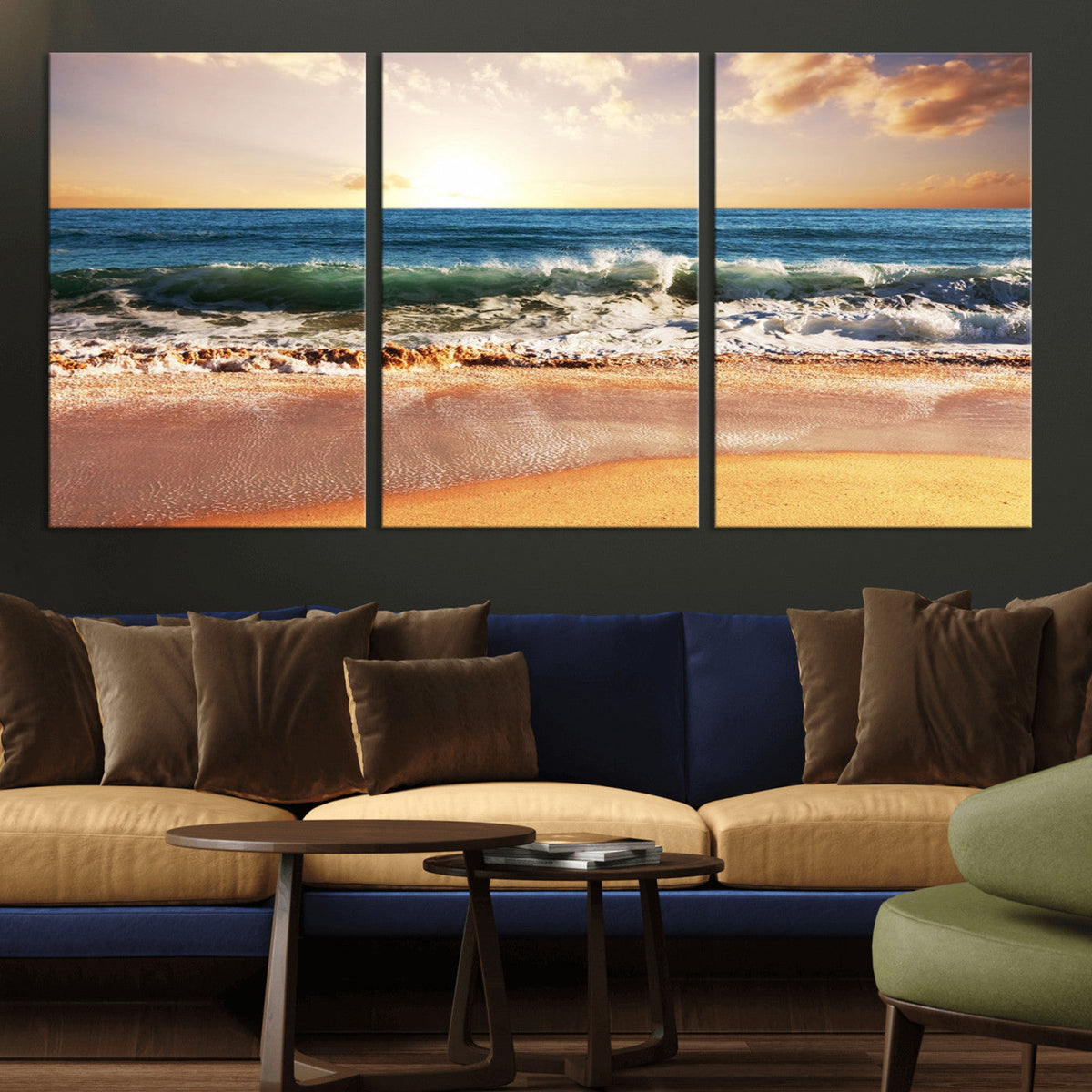 Serene Beach Path Canvas Art, Giclee Canvas Print with