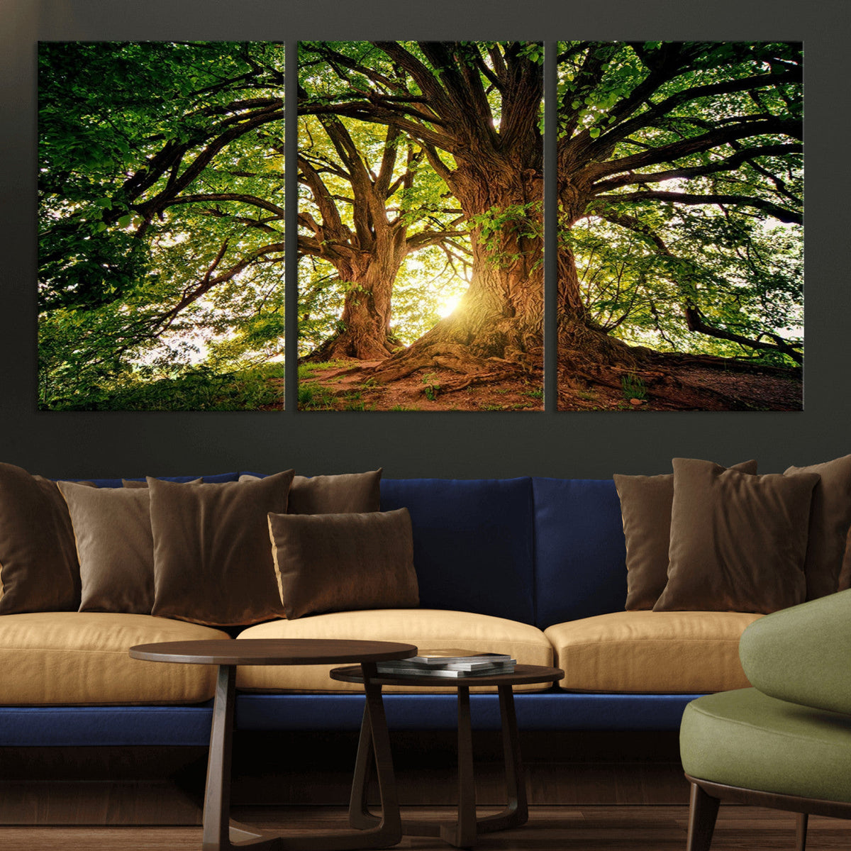 Majestic Ancient Tree Wall Art, NatureCanvas Print, Woodland
