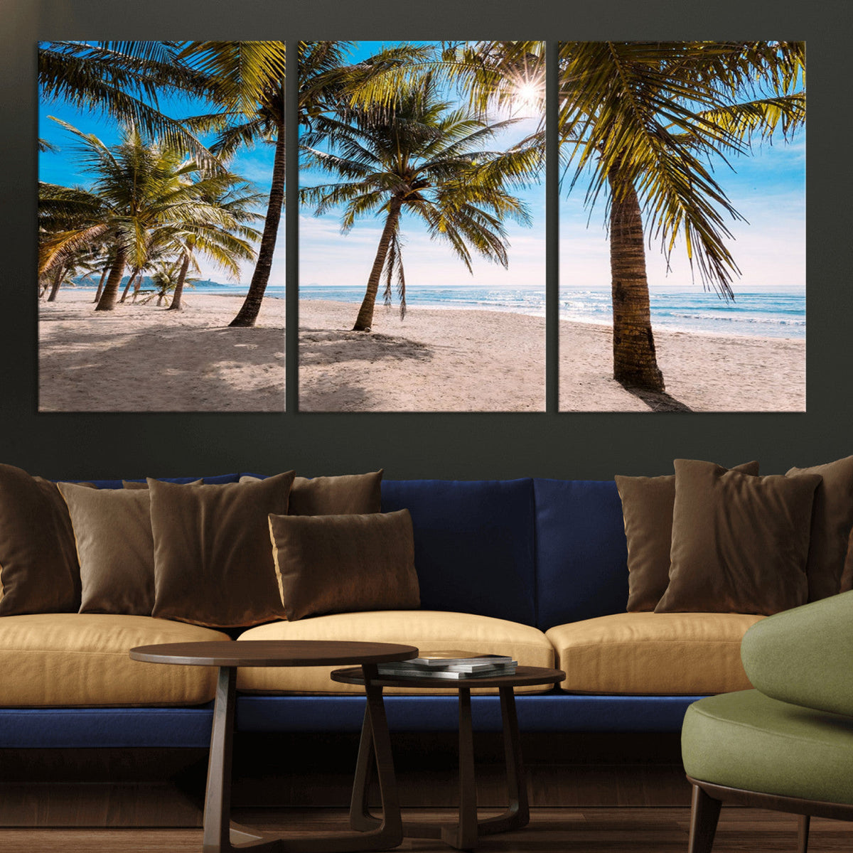 Palm Beach Tropical Island Wall Art Canvas Print