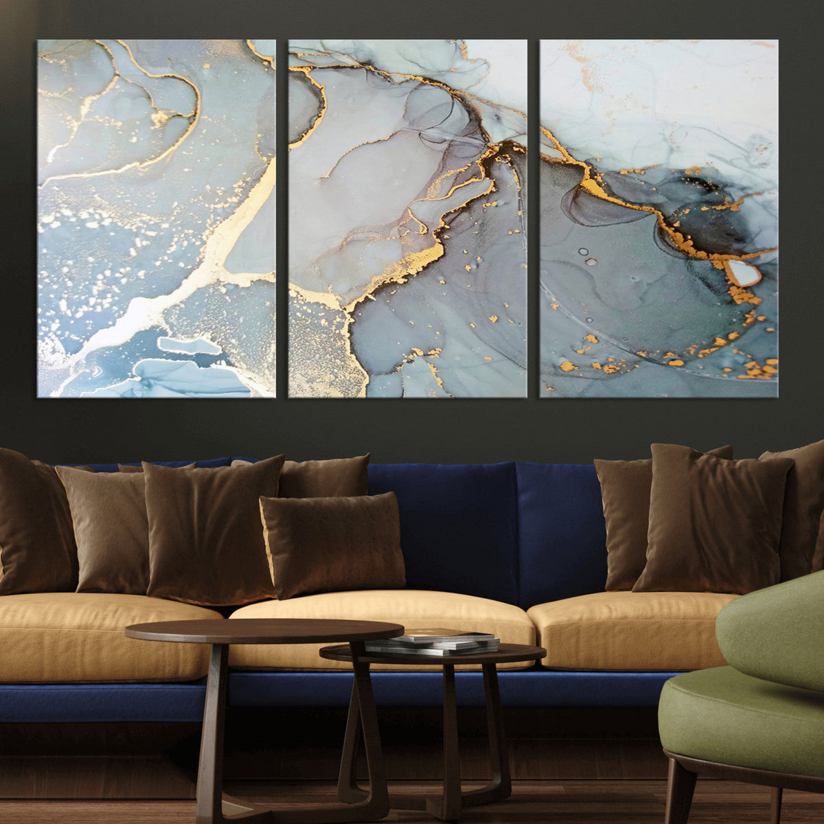 Large Abstract Marble Wall Art Canvas Print for Living Room