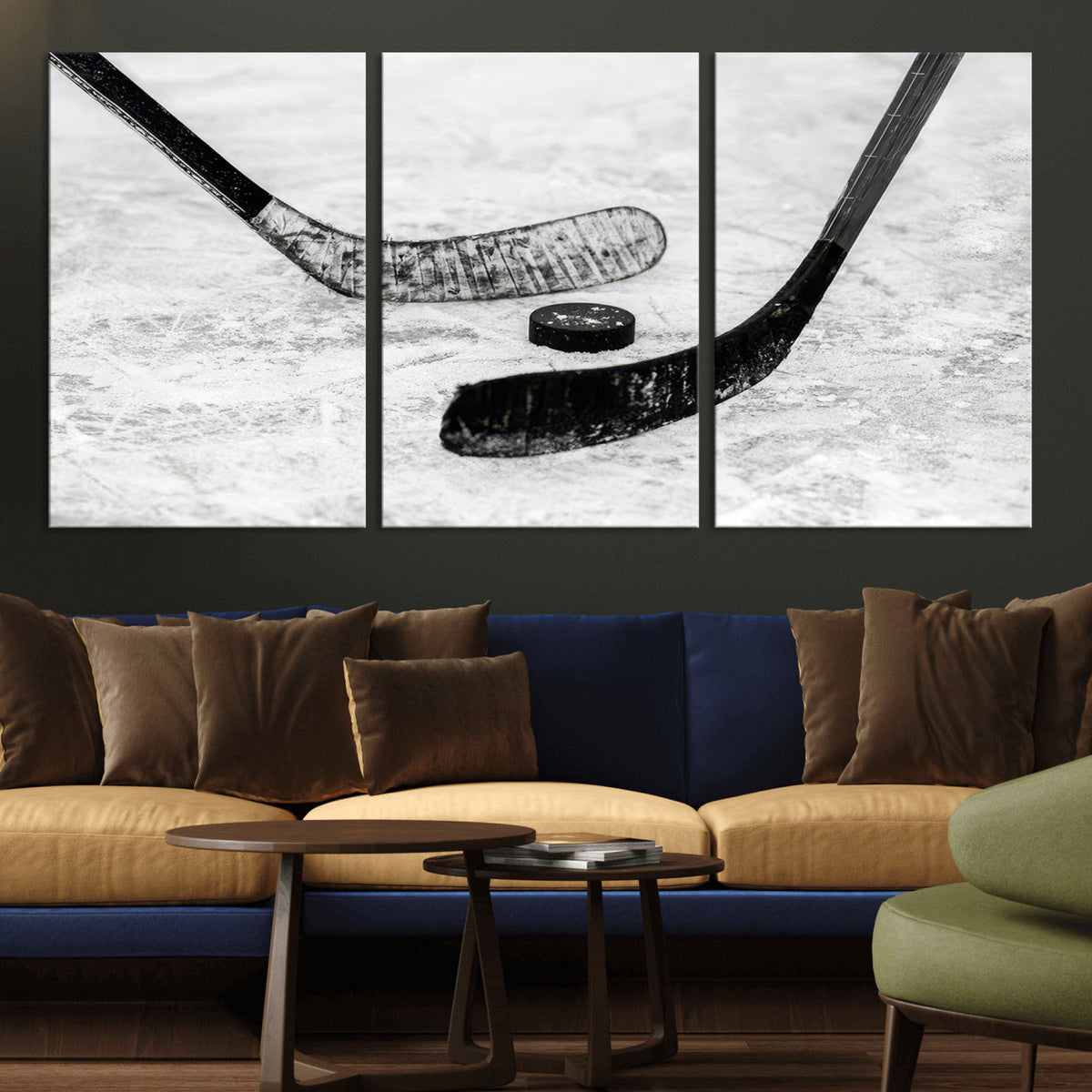 Winter Ice Hockey Sport Canvas Wall Art Print - Hockey Wall