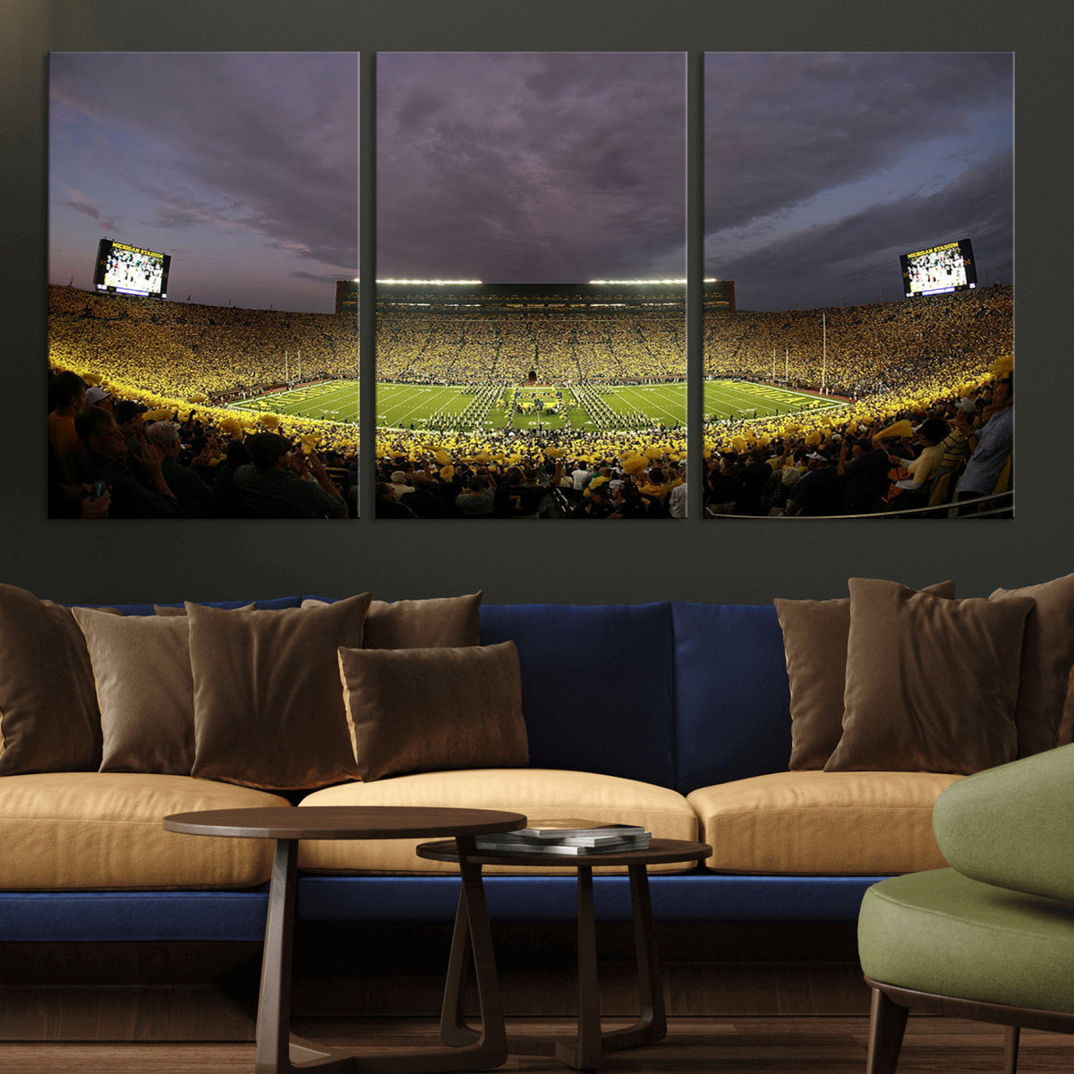 Michigan Wolverines Print - Michigan Stadium Wall Art Canvas