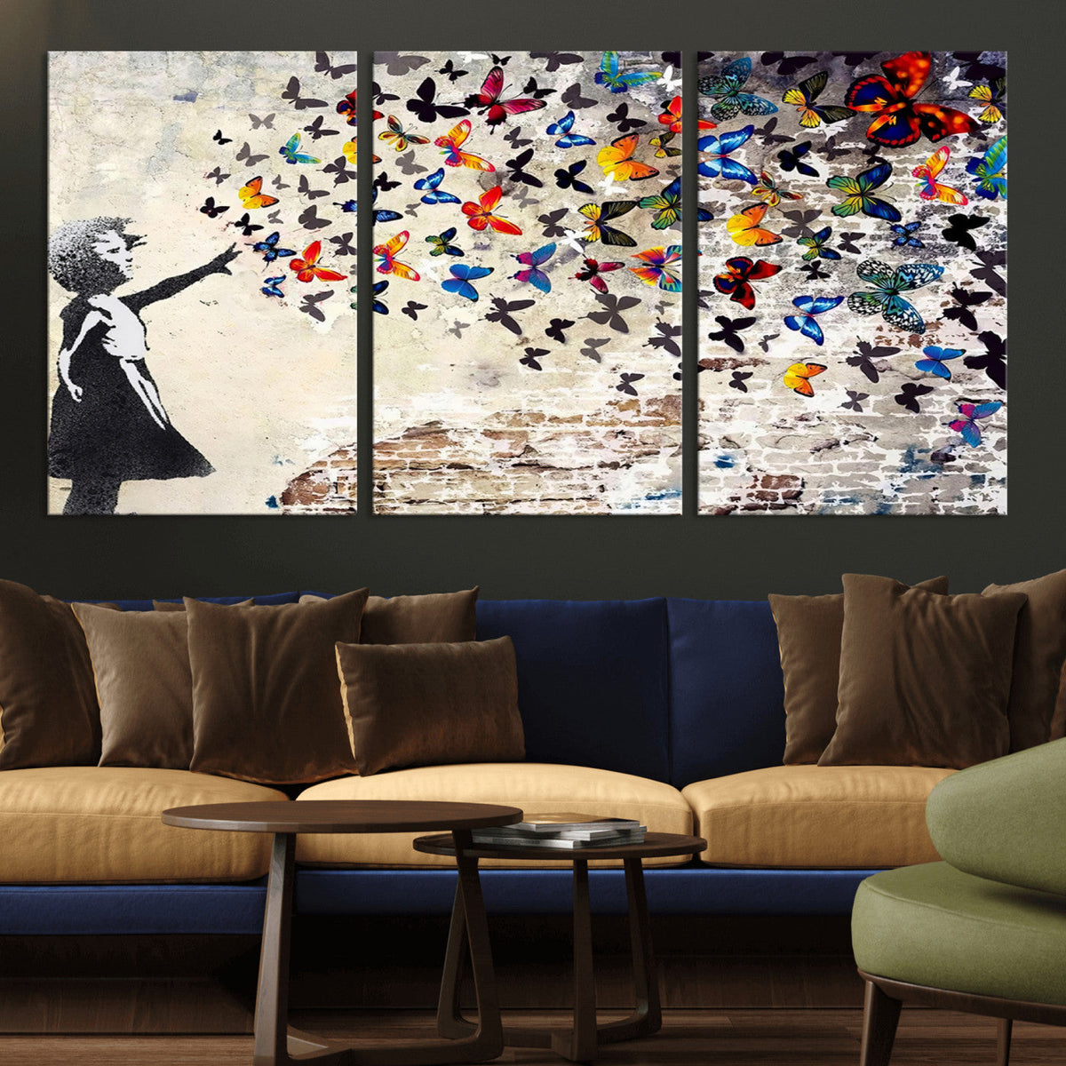 Banksy Graffiti Wall Art Canvas Print: Girl Releasing
