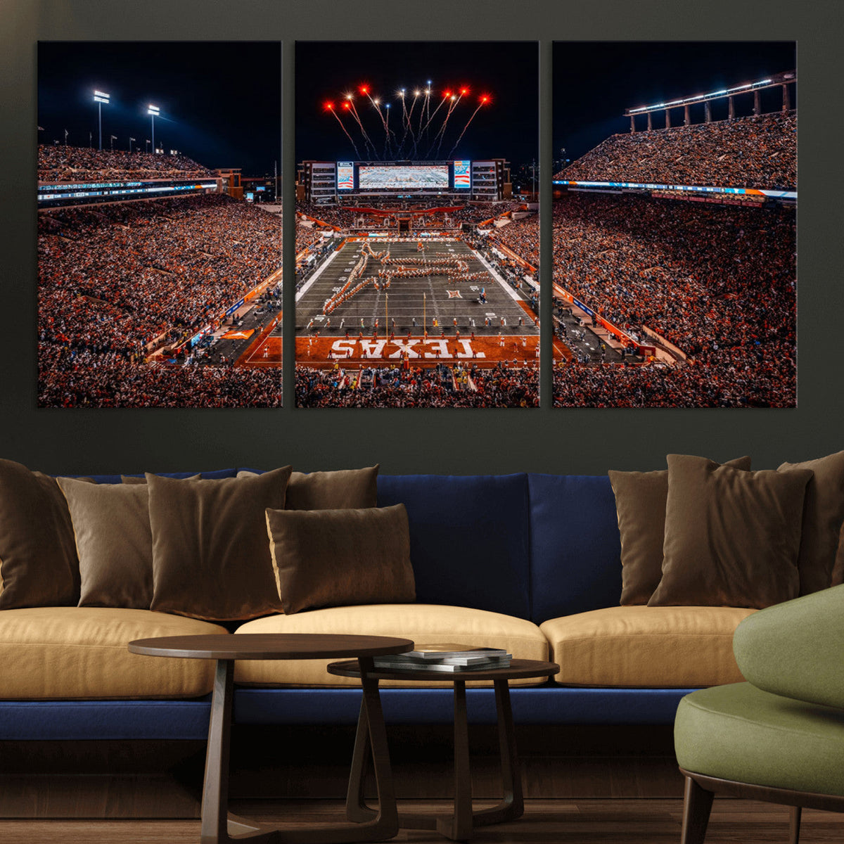 Texas Stadium Night Game Wall Art Canvas Print – Vibrant