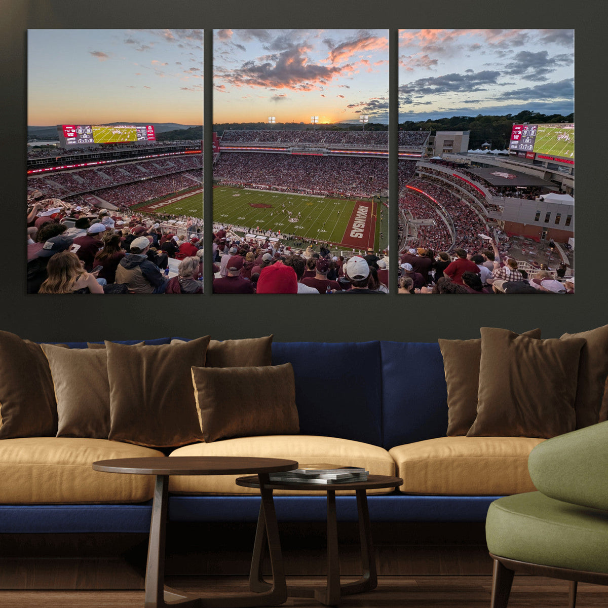 Donald W. Reynolds Razorback Stadium Wall Art Canvas Print –