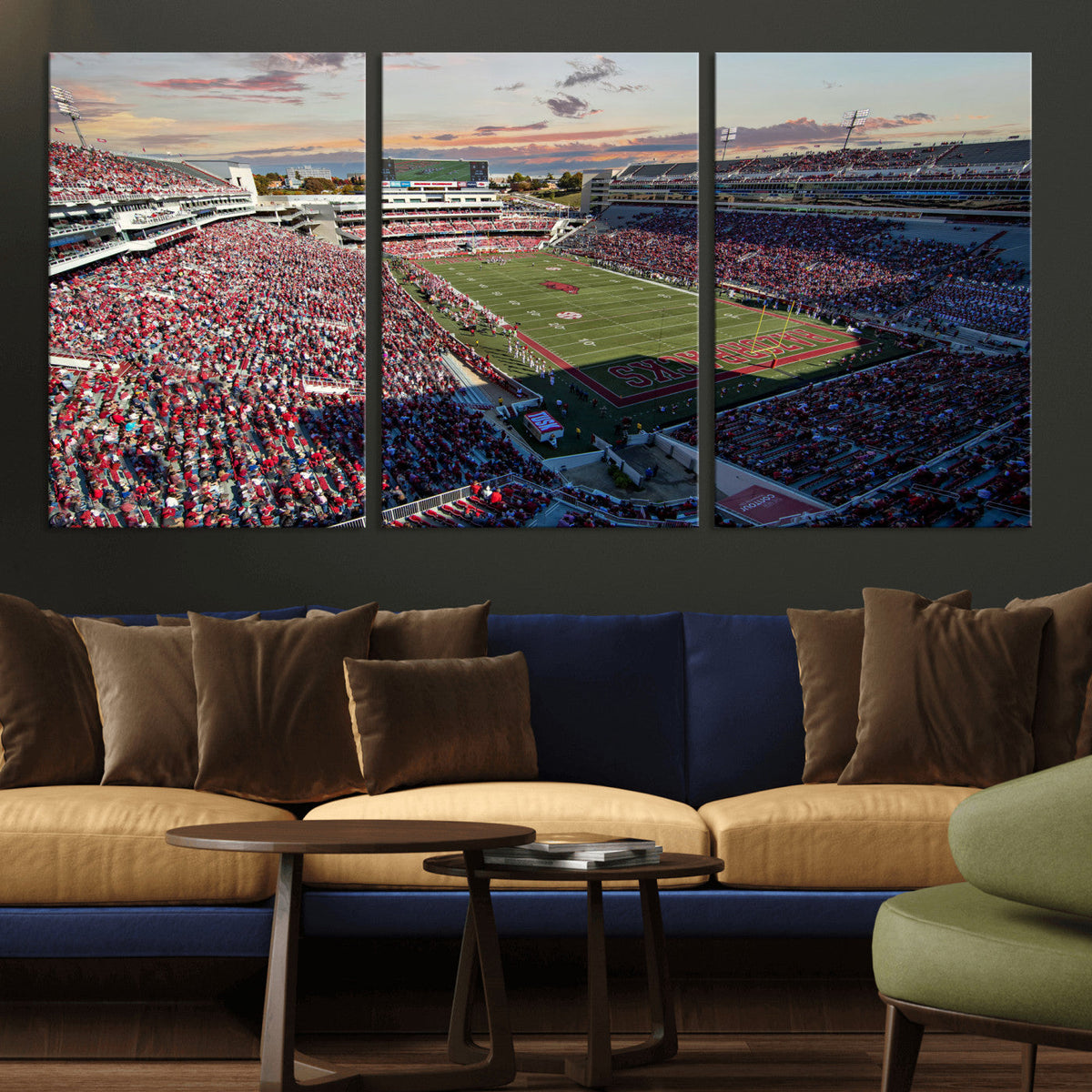 Donald W. Reynolds Razorback Stadium Wall Art Canvas Print –