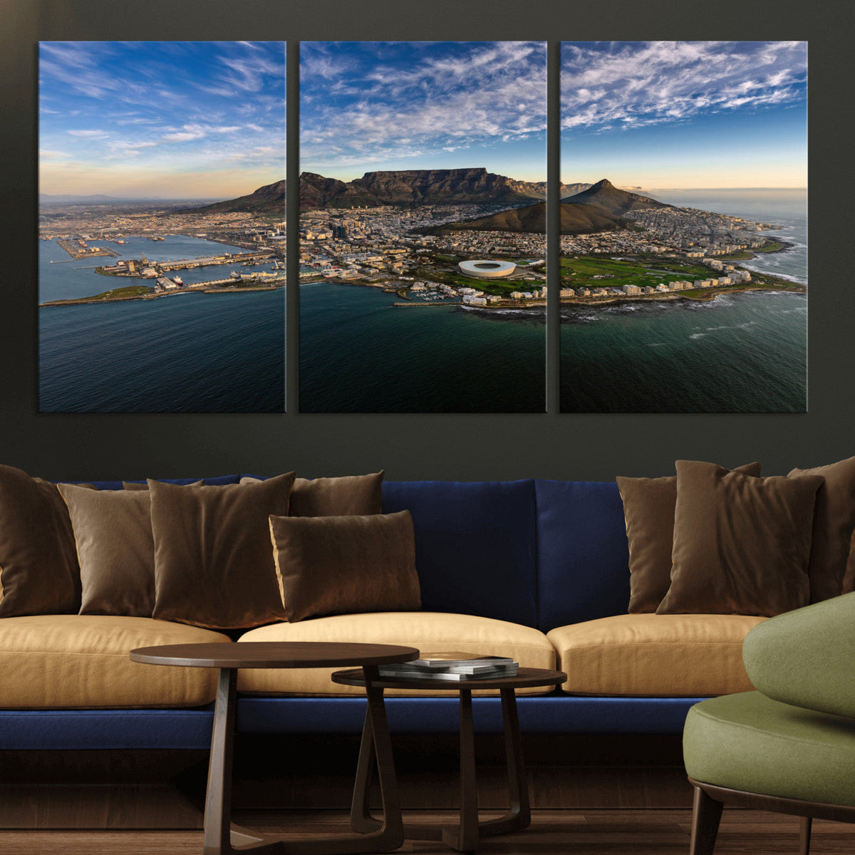 Cape Town Wall Art Canvas Print – Table Mountain Coastal