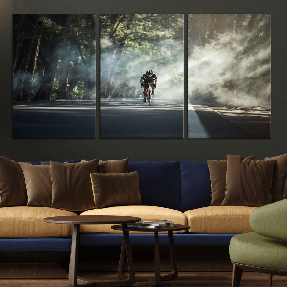 Cycling Road Bike in the Morning, Cycling Road Bike Canvas