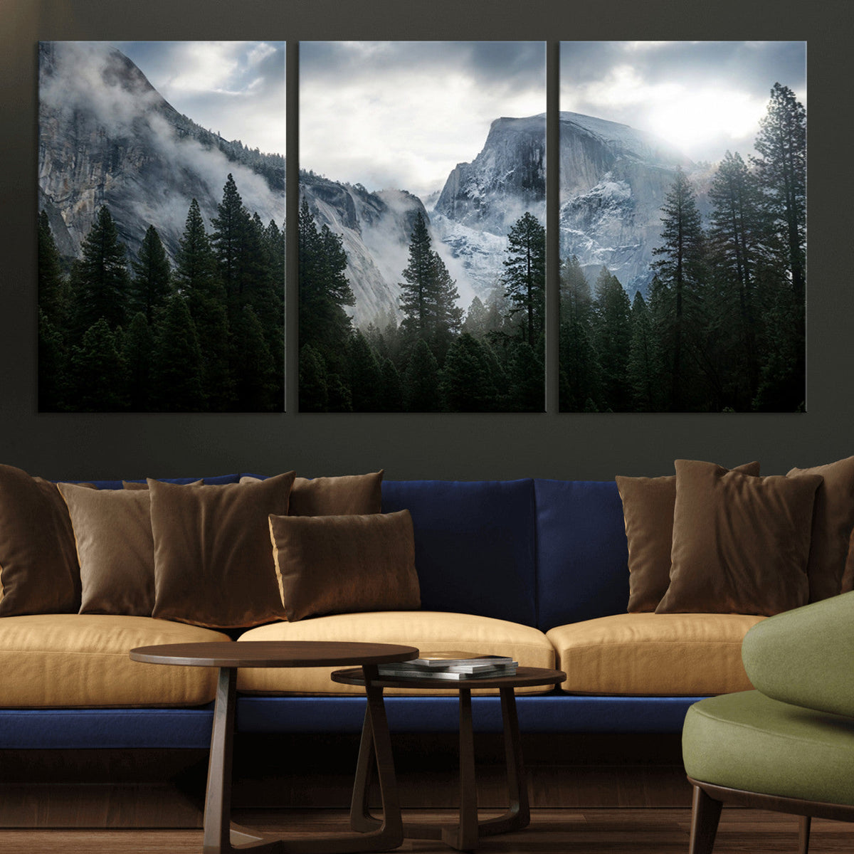 Yosemite National Park El Capitan Foggy Mountain Wall Art |