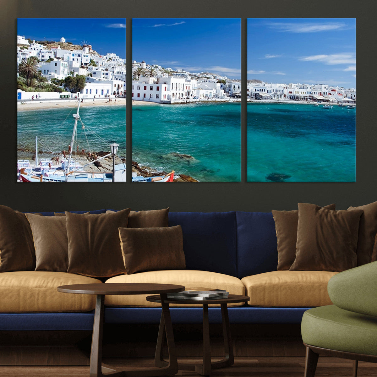 Santorini Wall Art Canvas Print