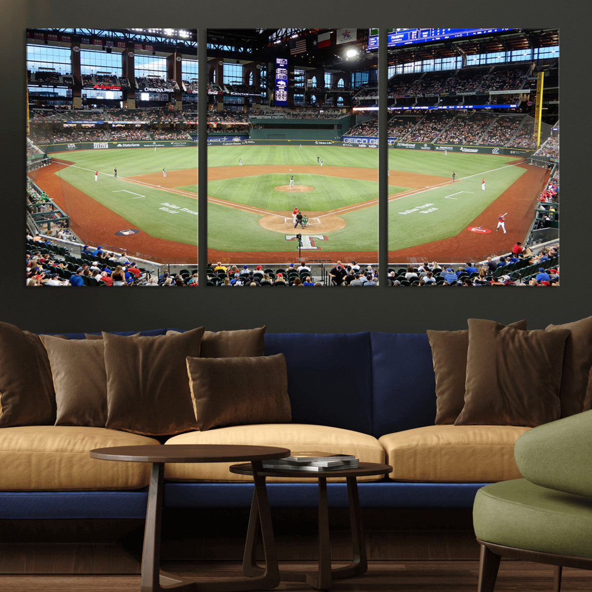 Texas Rangers Baseball Team Print - Arlington Globe Life