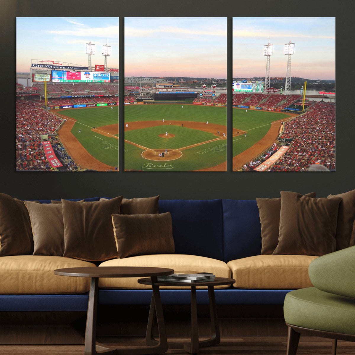 Cincinnati Reds Baseball Print Canvas- Cincinnati