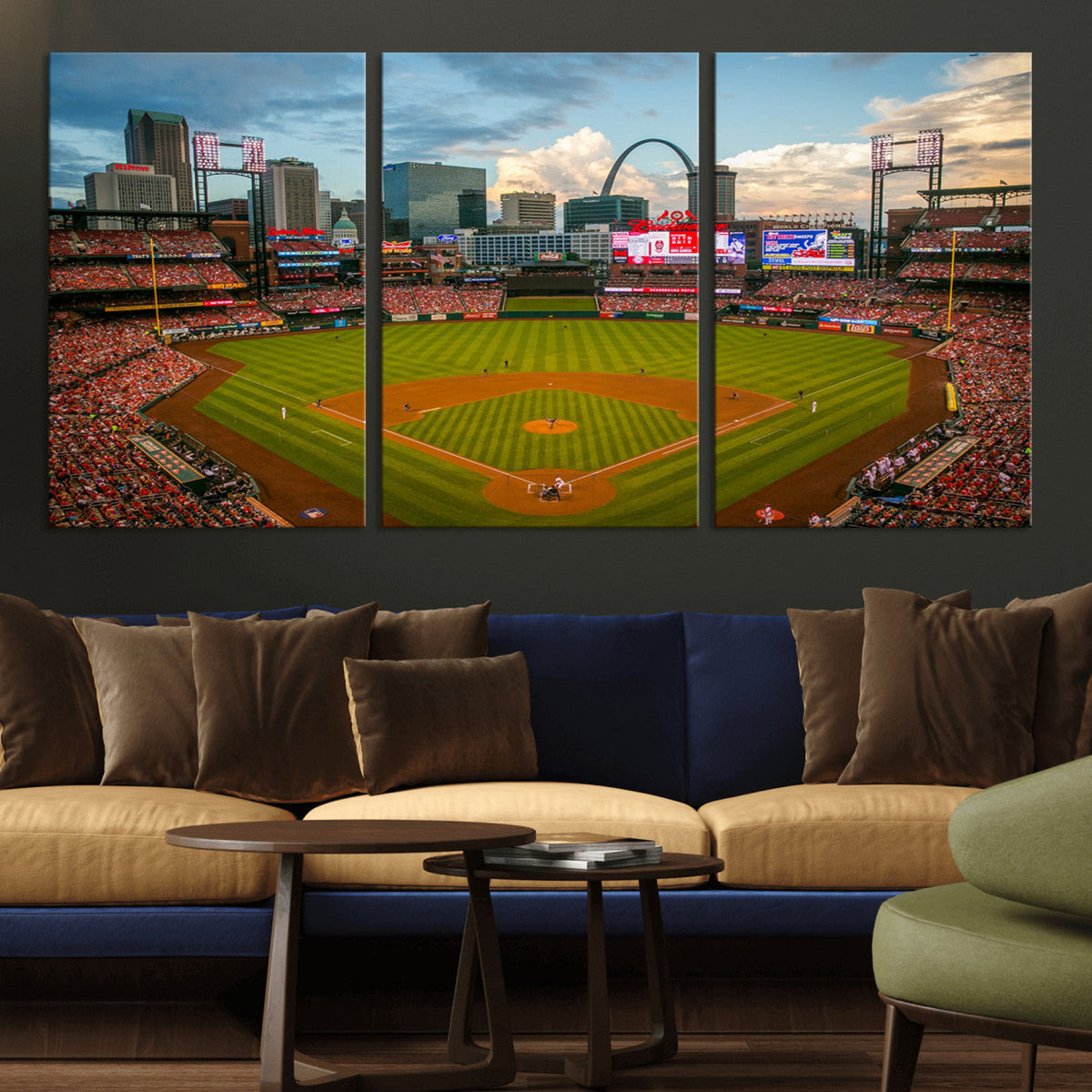 St. Louis Cardinals Baseball Team Print - Busch Stadium Wall