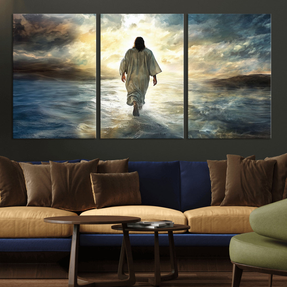 Jesus Walking on Water Wall Art | Canvas Print | Ready to