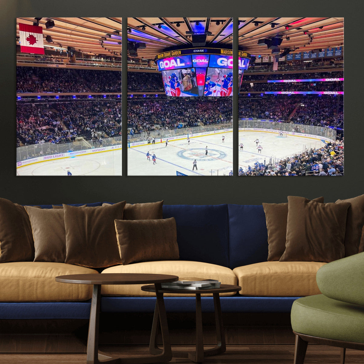 Madison New York Rangers Hockey Stadium Wall Art Canvas