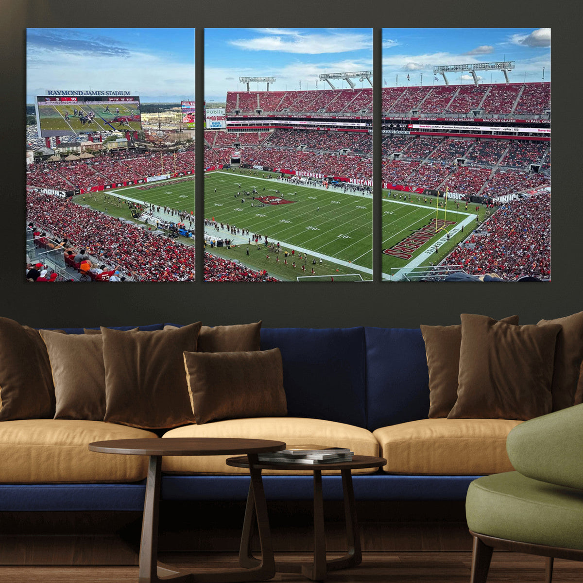 Florida Tampa Raymond James Stadium Wall Art Canvas Print -