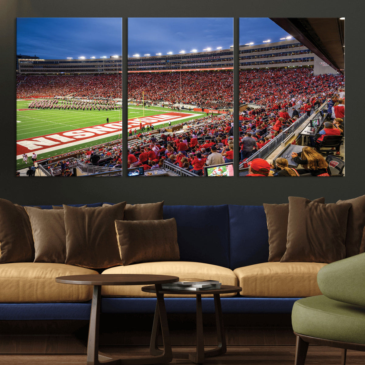 Wisconsin Badgers Football Team Print - Madison Camp Randall