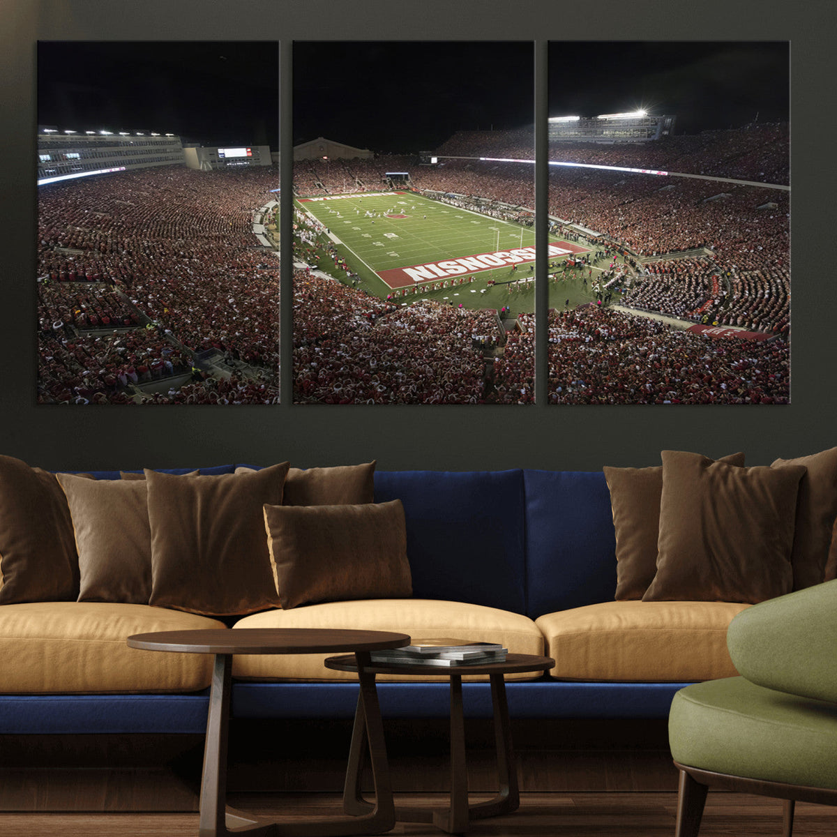 Wisconsin Badgers Football Team Print - Madison Camp Randall