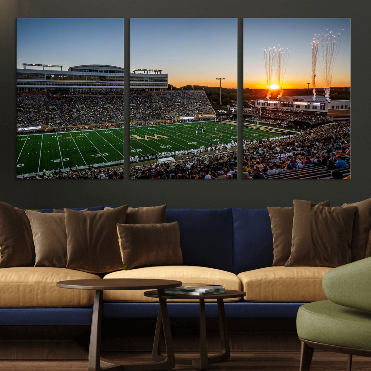Demon Deacons Football Team Print Canvas- Winston-Salem