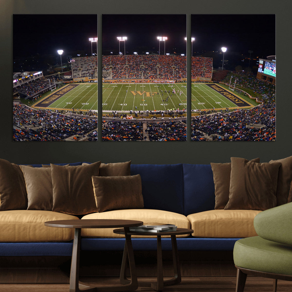Demon Deacons Print Canvas, Football Team Print -