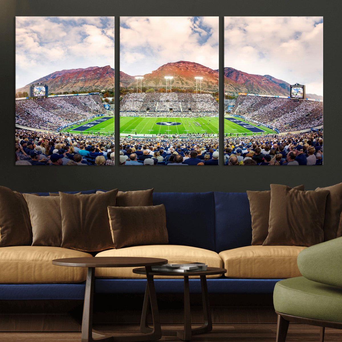 Brigham Young University Cougars Football Team Print - Provo