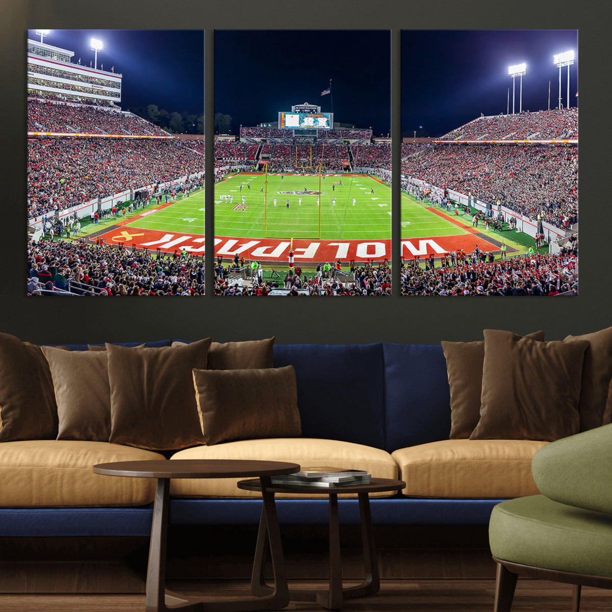 Wolfpack Football Team Print - Raleigh Carter-Finley Stadium