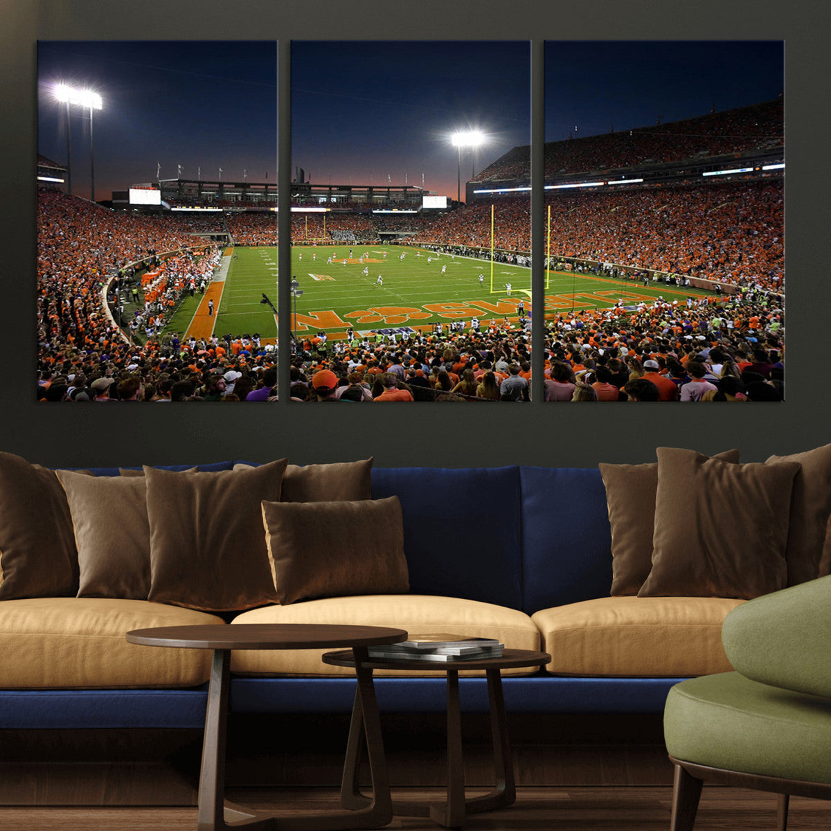 Clemson University Tigers Art Print, Football Team Print -