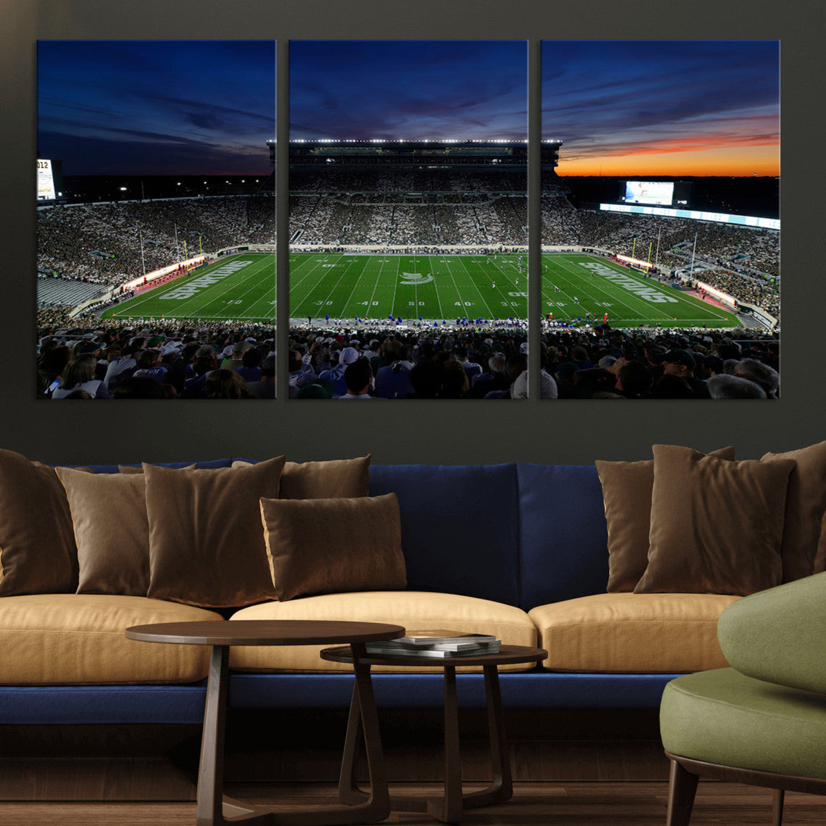 Michigan State Spartans Football Team Print - East Lansing