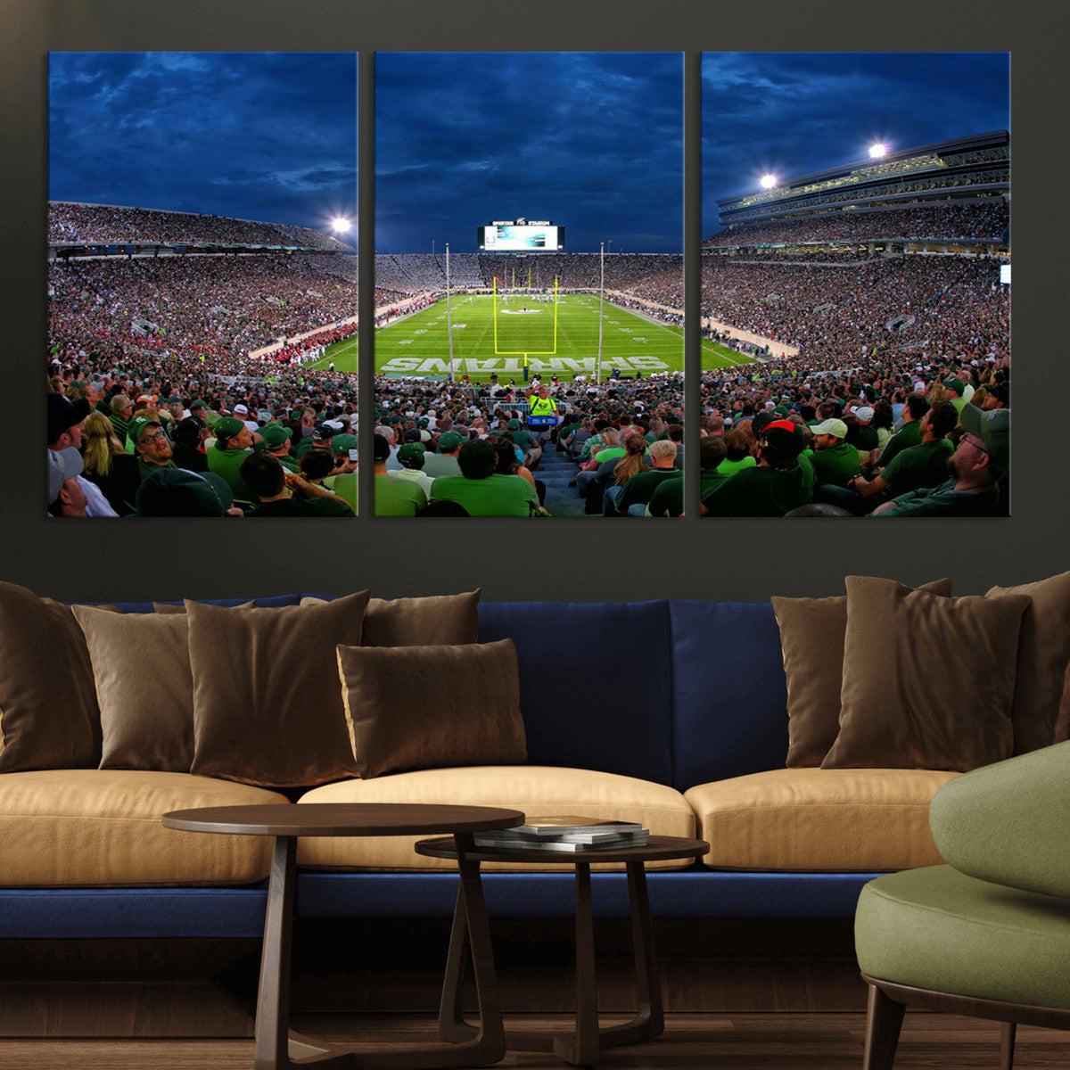 Michigan State Spartans Football Team Print - East Lansing