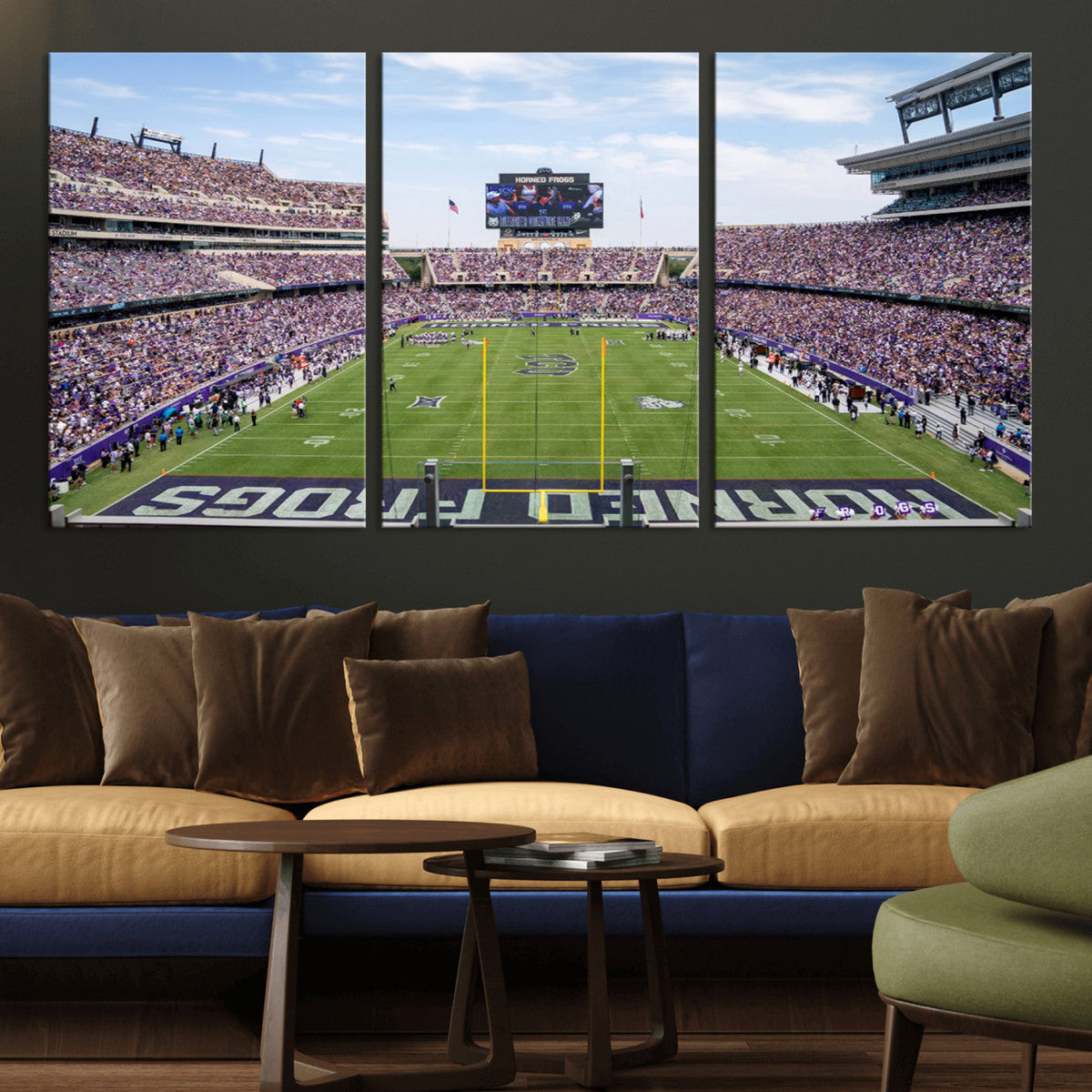 TCU Horned Frogs Football Team Print - Fort Worth Amon G.