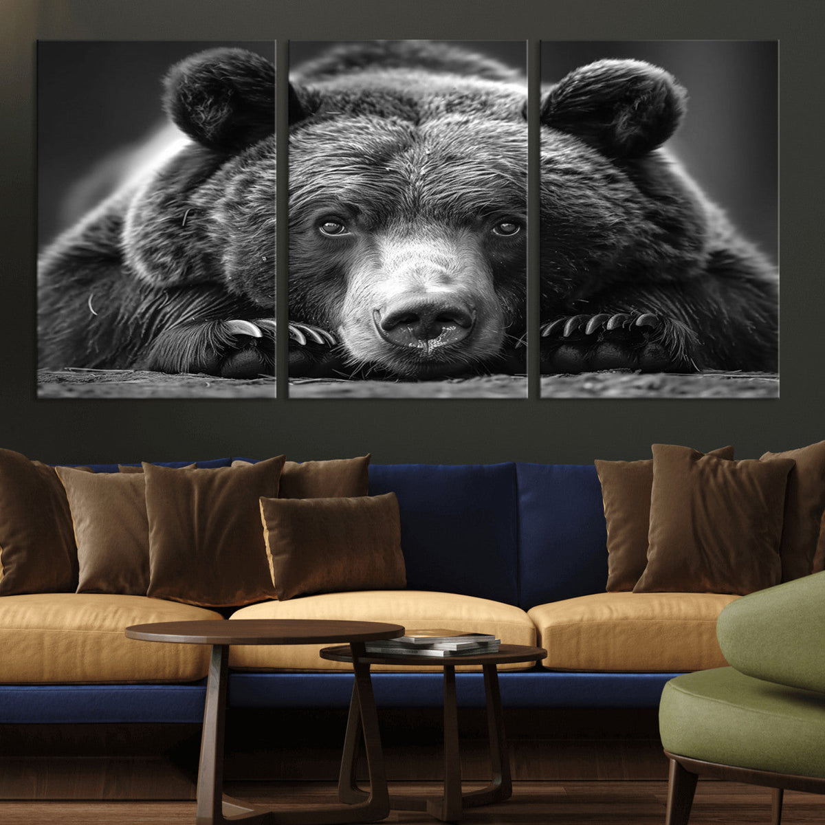 Resting Grizzly 399 Bear Canvas Print | Ready to Hang Wall